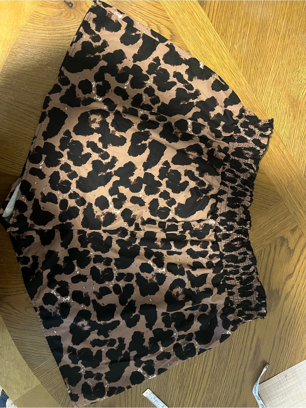 SHEIN Brown and Black Leopard Print Skater Shorts
